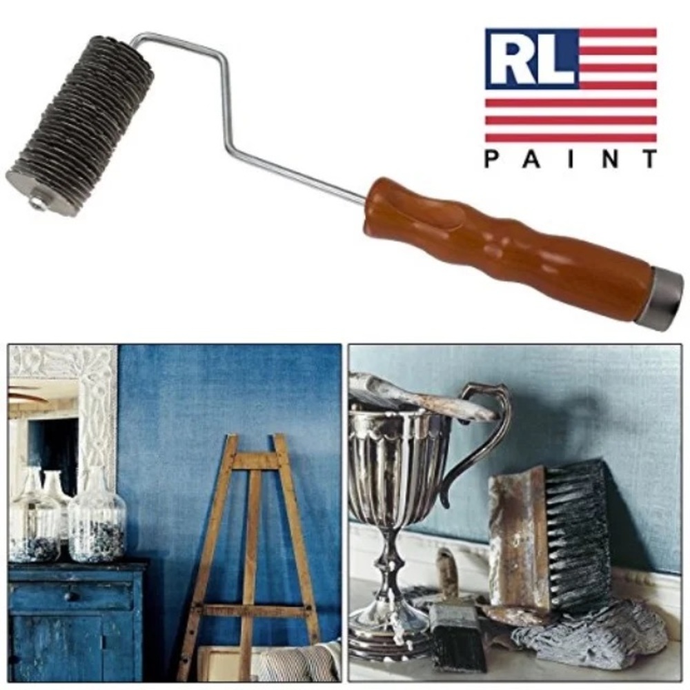 RL Paint Textured Roller with Wooden Handle